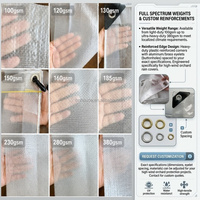 Bâche transparente tissée imperméable anti-goutte anti-buée protection UV avec bords renforcés pour la protection des vergers de cerises