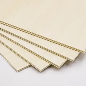 Madeira Compensada Folhas 3mm Aa Basswood Grade Madeira Compensada Para Peças De Brinquedo Placa de madeira compensada para corte a laser cnc