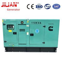 Groupe électrogène insonorisé 80 kW 88 kW, générateur diesel Commins Leroy-Somer 100 kVA 110 kVA, générateur électrique triphasé avec option ATS