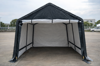 Abri de jardin et garage pour 2 voitures, extérieur, personnalisé, moderne, simple, avec structure en acier galvanisé, imperméable et recouvert de PE