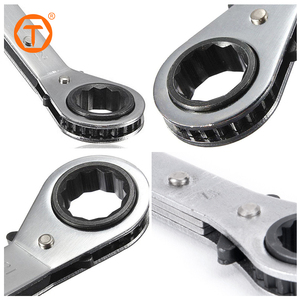 Phổ 5 Piece Reversible Off <span class=keywords><strong>Set</strong></span> vòng cờ lê bù đắp đôi hộp End Ratchet cờ lê <span class=keywords><strong>Set</strong></span> cho Metric 6-21 Mét - Product Image 3
