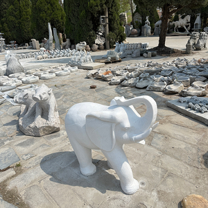 Diseño moderno tallado a mano piedra elefante jardín Animal estatua elegante jardín decoración escultura - Product Image 2