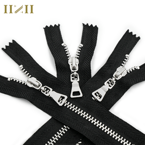 Accessoires vestimentaires Logo couleur personnalisé <span class=keywords><strong>fermeture</strong></span> éclair en métal pour vêtements <span class=keywords><strong>fermeture</strong></span> éclair en métal argenté à <span class=keywords><strong>double</strong></span> ouverture - Product Image 3