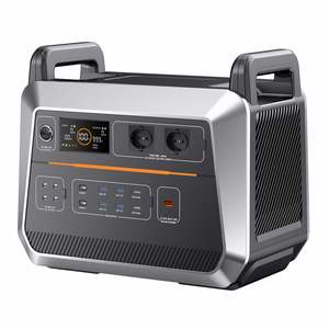 เครื่องกำเนิดไฟฟ้าพลังงานแสงอาทิตย์แบบพกพา 2400W สำหรับใช้งานกลางแจ้ง AC 100V/220V พร้อมแบตเตอรี่ลิเธียมสำรองพลังงาน สำหรับแล็ปท็อปและการตั้งแคมป์ - Product Image 1