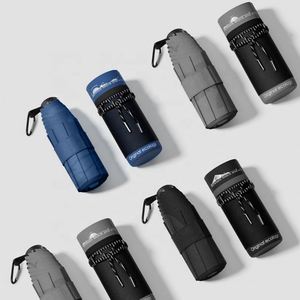 Parapluie de voyage portable classique 5 plis 8 baleines mini format avec revêtement noir pour adultes, résistant aux UV et imperméable - Product Image 2