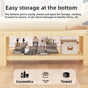 Cama de belleza comercial de alta gama de madera maciza para spas, mesa de masaje de madera con abertura en el pecho para la medicina tradicional <span class=keywords><strong>china</strong></span> <span class=keywords><strong>Tuina</strong></span> - Product Image 3