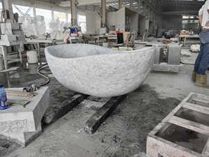 Bañera de Mármol Calacatta de TMZ Marmore, Moderna, de Dolomita Pulida para Interiores, para Hoteles, Diseño Gráfico Elegante, OEM/ODM - Product Image 6