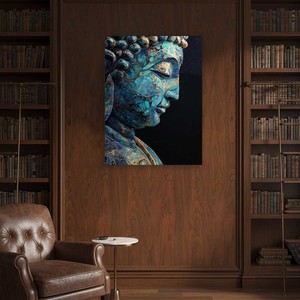 Dipinto su Tela Personalizzabile Zen Buddha Floreale, Arte Murale Buddha e Loto <span class=keywords><strong>in</strong></span> Tonalità Neutre per Studio Yoga - Product Image 5