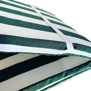 Cuscino per Sdraio da Giardino 45x110 cm Verde Bianco a Righe per Schienale Uso Esterno - Product Image 4