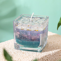 Aromatherapie-Kerze mit fließendem Sand, im Dunkeln leuchtendem Gelwachs, Duftkerze mit ätherischen Pflanzenölen, kreatives Geburtstagsgeschenk
