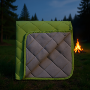 Couverture de stade chaude 82 x 55 pouces 330 GSM, équipement de survie pour le camping, les voyages et les activités de plein air, design matelassé vert - Product Image 2