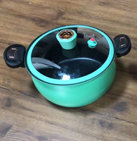 Casserole antiadhésive à micro-pression pour cuisinière à gaz et feu ouvert avec revêtement en pierre Maifan