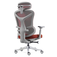 Fauteuil de direction ergonomique moderne en tissu, pivotant et inclinable, avec dossier réglable en hauteur, accoudoirs 3D et base en aluminium de haute qualité