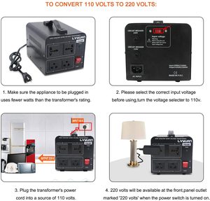 2000W Voltage Converter 220V to 110V 110V to 220V <strong>Step</strong> Up/<strong>Down</strong> Voltage Converter Voltage Transformer - Product Image 6