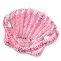 Jouet de plage gonflable en PVC à paillettes roses pour adultes, coquille de palourde, flotteur de piscine, jouet de salon