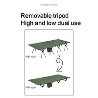 Lit de camp pliable moderne en métal durable et léger, tissu Oxford 600D, pour chambre, parc, aventures en plein air, capacité de charge 120 kg