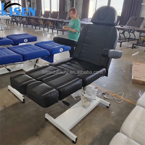 Kisen High Quality One Motor Electric Massage Bed Pu Leather Spa Bed Salon Bed <b>Legs</b> Apart Lash Chair Tattoo <b>Table</b> - Product Image 2