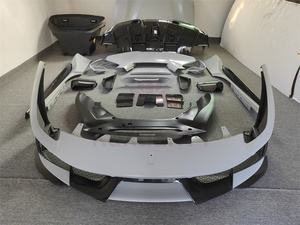 Verdadera fibra de carbono estilo Pista parachoques delantero y trasero faldas laterales alerón trasero capó <span class=keywords><strong>Kit</strong></span> de carrocería para <span class=keywords><strong>Ferrari</strong></span> <span class=keywords><strong>488</strong></span> GTB <span class=keywords><strong>kit</strong></span> de carrocería - Product Image 2