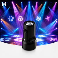 Mini projecteur LED 150W à tête mobile avec 7 gobos, 8 couleurs, prisme, contrôle DMX RDM pour événements DJ