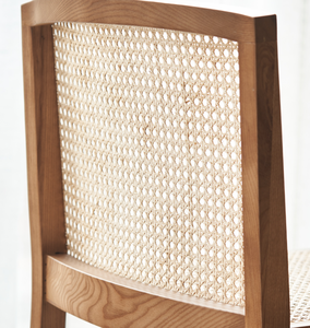 Silla de Comedor de Madera Maciza Moderna y Resistente al por Mayor, Silla de Ratán Apilable para Interiores - Product Image 5
