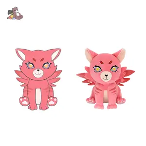 Custom Pink Popular Creative Cartoon Girl Heart Birthday Gift Company gift activities plush sitting animal doll