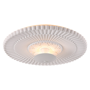 Plafonnier LED traditionnel à montage en surface, avec couvercle en plastique, blanc chaud 2700K, pour salon - Product Image 1