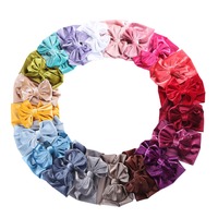 Logo personnalisé Chouchous Cravates pour Cheveux Satin de Soie Chouchou-Élastiques pour Cheveux Bandes Porte-Queue de Cheval Accessoires de Cheveux Femmes Filles