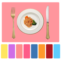 Set de table en silicone de qualité alimentaire réutilisable, design personnalisé, imprimé, tendance