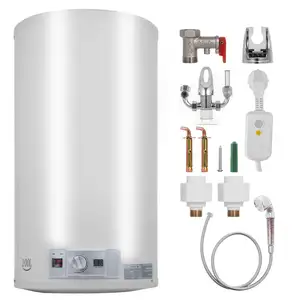 100L Electric Hot Water Heater Boiler Storage Tank Heater Boiler Safe With Shower Head for Bathroom