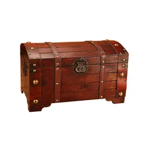 欧式复古盒木制方形首饰盒木制复古盒道具储物工艺品