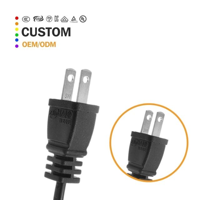 Japan PSE Copper Ac Electric Extension Computer Power Lead Cable Cord 2 Pin Power Cord for PC PS4