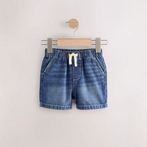 Pantaloncini estivi in Denim a vita alta da ragazza Jeans larghi <span class=keywords><strong>blu</strong></span> scuro <span class=keywords><strong>blu</strong></span> - Product Image 2