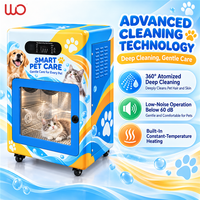 Machine de lavage pour animaux de compagnie intelligente à service libre, alimentée par charge, avec atomisation à 360°, pour chiens et chats, sécheuse et stérilisateur, conception silencieuse, 1,5 m
