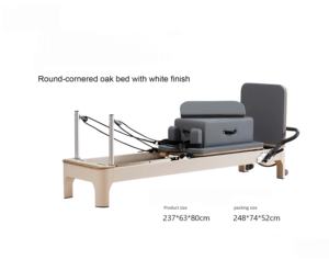 Reformer de Pilates de Madera Redondeado para Uso Doméstico y Comercial, Máquina Multifuncional para Ejercicios de Core, Yoga y Pilates - Product Image 3