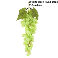 Vente en gros de raisins artificiels en PU bon marché, fruits décoratifs pour centre de table, parfaits pour mariage, Noël, fête à domicile, décoration de salle d'exposition