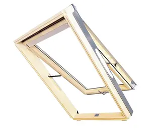 Winddicht Aluminium Frame Elektrische Dubbele Ruit Glazen Bovenkant Opgehangen Open Dakraam Gebruik Voor Trap Zonnedak Orkaan Proof Ramen