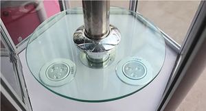 Vitrina Giratoria Hexagonal <span class=keywords><strong>de</strong></span> Vidrio/Vitrina Giratoria para Relojes/Exhibidor Interior para Joyerías, Diseño <span class=keywords><strong>de</strong></span> Mostrador - Product Image 4