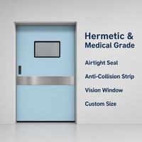 Porte coulissante automatique en acier inoxydable pour salles blanches, applications de qualité hospitalière