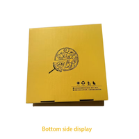 Vente en gros de boîte à pizza en papier biologique personnalisable feuille UV gaufrage avec logo en feuille d'or caractéristiques de disparition pour emballage alimentaire à emporter