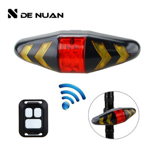 De Nuan Bicycle Rear Light LED <b>Wireless</b> Remote Control Turn Signal <b>Lamp</b> Cycling Waterproof IPX4 Rechargeable Battery Plastic 4 - Product Image 1