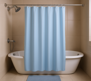 Cortina de Ducha Lisa de 180x180cm con Ganchos de Plástico, Antibacteriana, Ligera, de Secado Rápido, Diseño Minimalista - Product Image 2