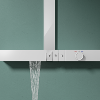 Touche de piano numérique TEM affichage support coulissant 4 fonctions douchette à main corps en laiton robinet de douche haut de gamme