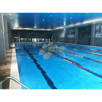 Piscine de compétition préfabriquée en acier Zn-Al-Mg, grande, facile à construire, intelligente, pour l'extérieur, hors sol, pour l'entraînement