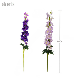 Oh nghệ thuật các nhà sản xuất nóng bán nhân tạo <span class=keywords><strong>Delphinium</strong></span> lá duy nhất thân cây hoa cho đám cưới phòng khách trang trí - Product Image 1