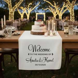 <b>Cover</b>, Custom Head <b>Table</b> Sign With Mr. and Mrs. Names, Sweetheart <b>Tables</b> <b>Cloth</b>, Wedding Decor - Product Image 3