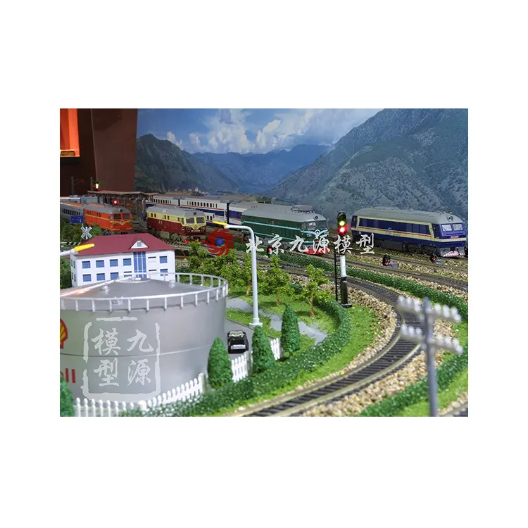Mesa de arena de ferrocarril a gran escala, modelo de vía férrea personalizado, precio de fábrica