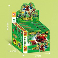 Bloques de Construcción Deformables, Rompecabezas de Ensamblaje, Robot Mecha, Rey de los Dinosaurios, Juguete Infantil Compatible con Plástico para Manualidades