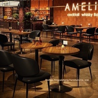 Ensemble de table et de chaises de bar de style rétro en fer antique vintage non pliable pour café, bistrot, snack-bar