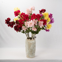 Bouganvillier en Soie Réaliste à 7 Branches, Feuilles Rouge Violet Profond, Fleurs pour Décoration de Noël, Remise de Diplôme, Maison et Jardin, 90cm