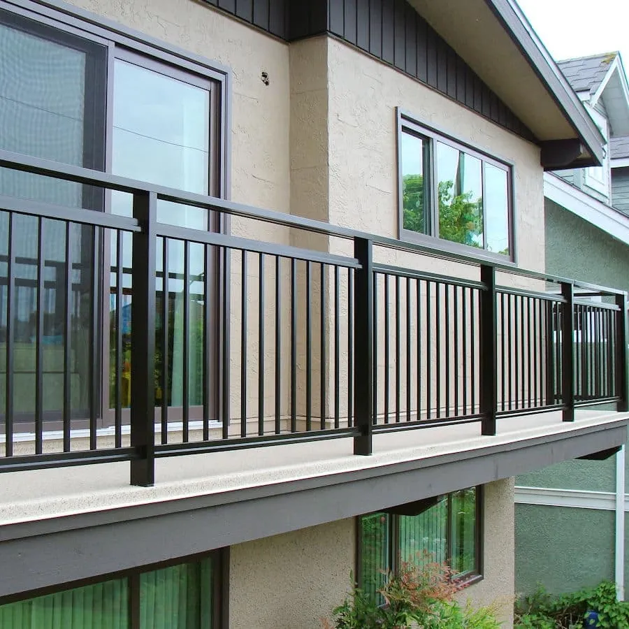 Diseño DE LA CASA Escalera de hierro forjado para exteriores Diseño Terraza Cubierta Balcón Riel de aluminio Barandilla de balcón interior Barandilla de balcón